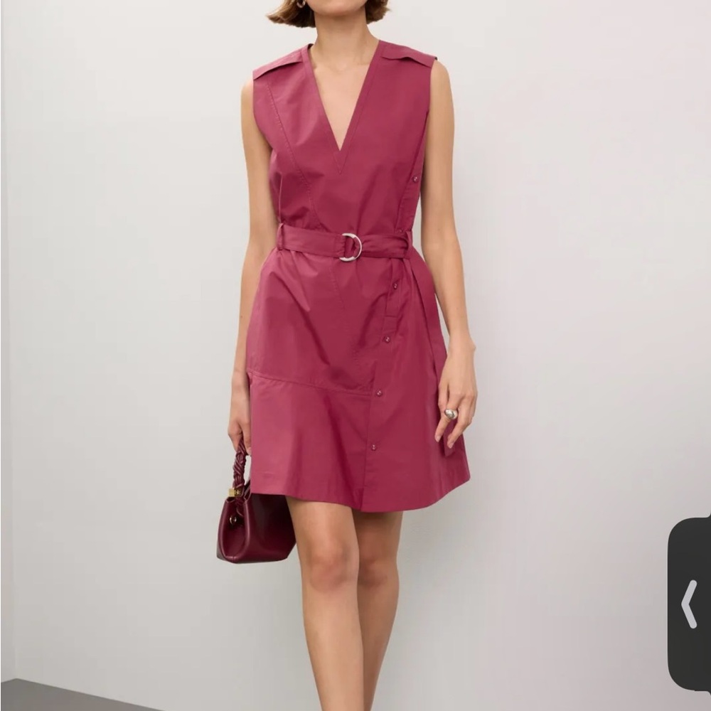 3.1 Phillip Lim Elegant Sleeveless Maroon Dress
